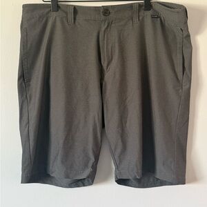 Travis Mathew Charcoal Flat Front Shorts